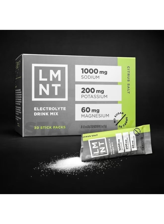 LMNT Zero Sugar Electrolyte Drink - Citrus Salt - 30 Count - Image 2